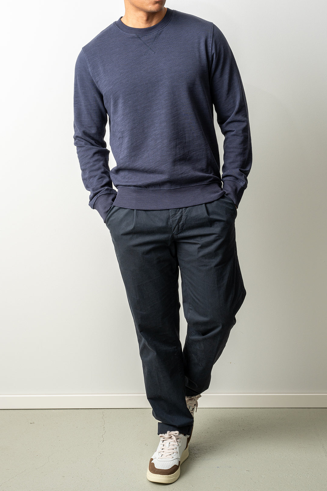 Light Cotton Sweatshirt Navy