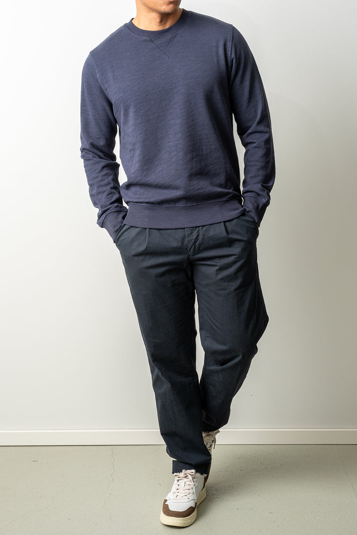 Light Cotton Sweatshirt Navy