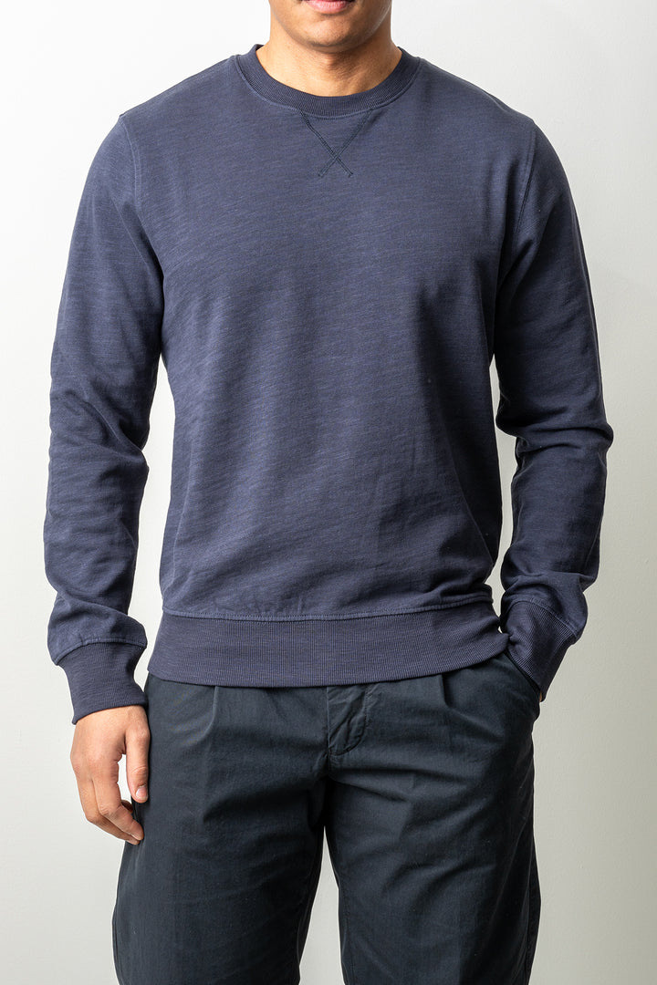 Light Cotton Sweatshirt Navy