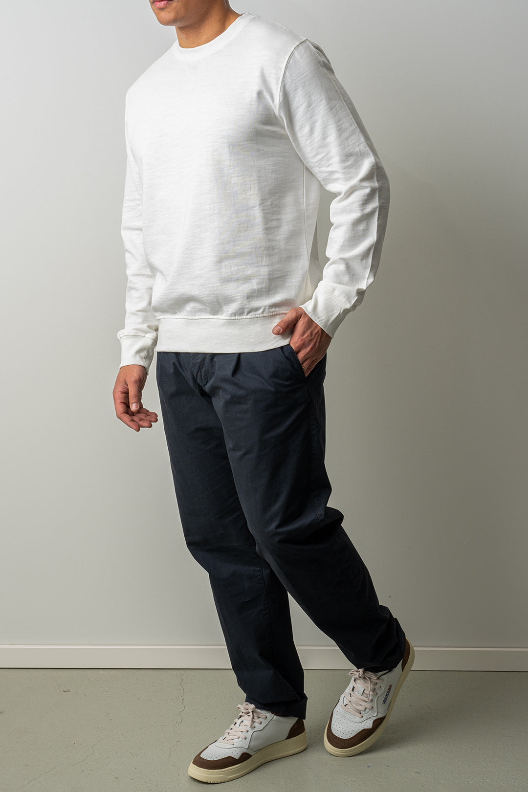 Light Cotton Sweatshirt Offwhite