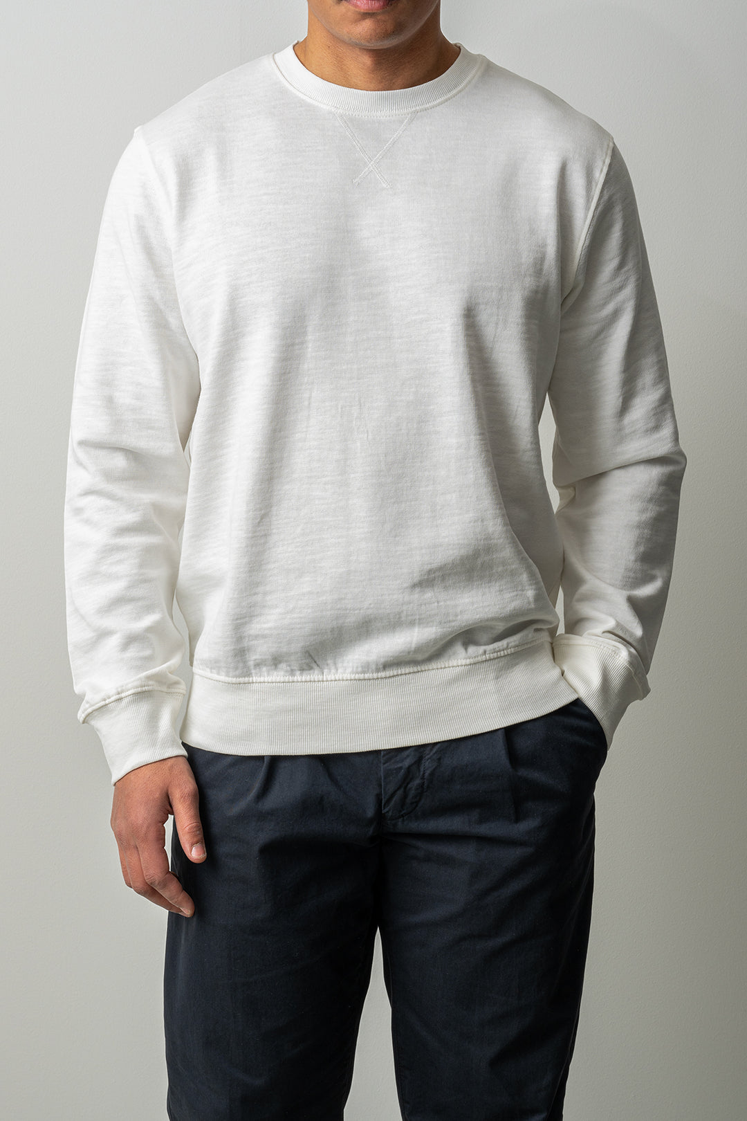 Light Cotton Sweatshirt Offwhite