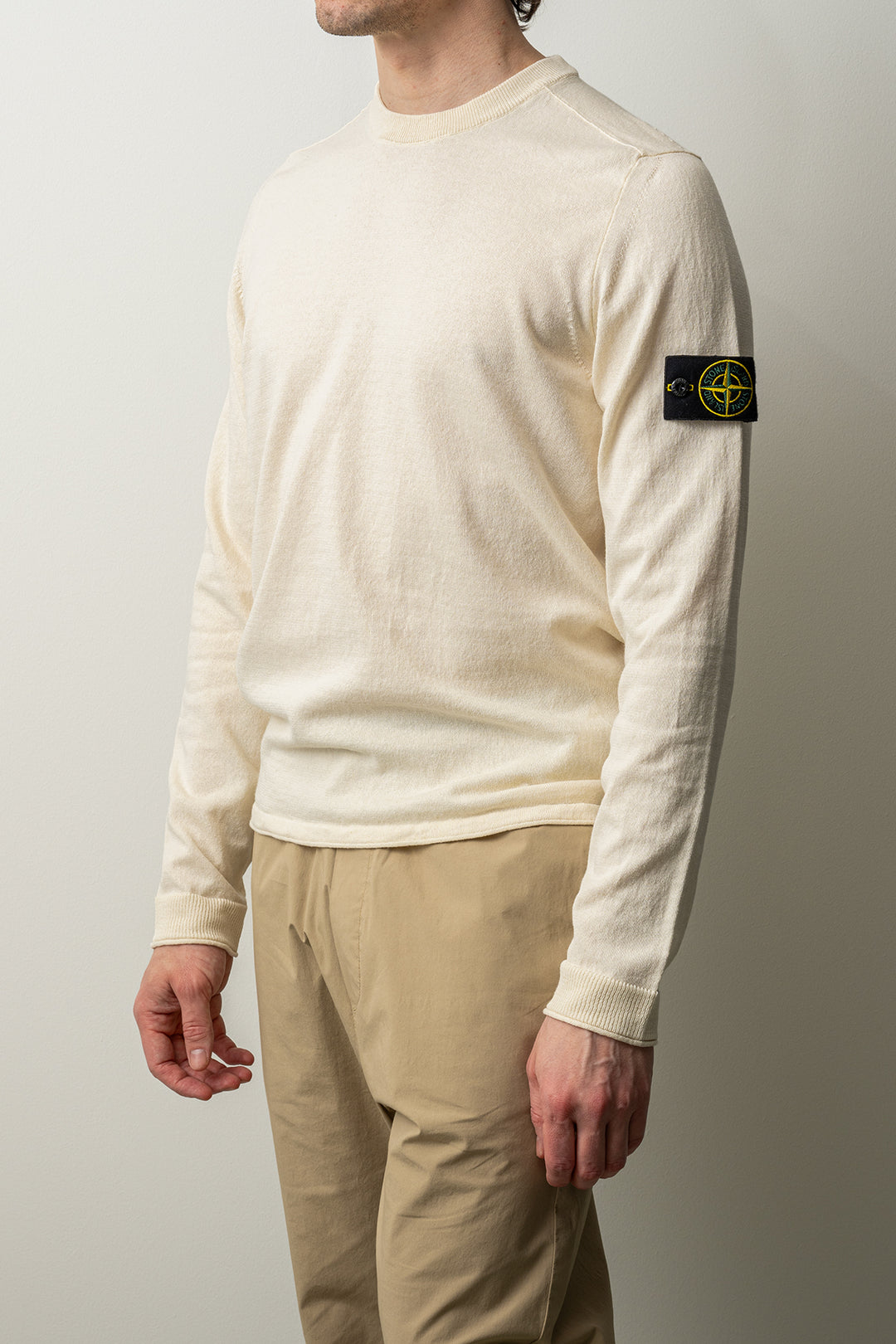 Light Raw Hand Organic Cotton Crewneck 5100062 IVORY