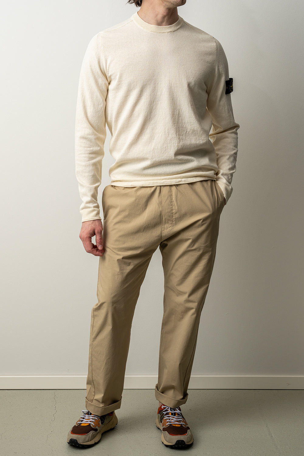 Light Raw Hand Organic Cotton Crewneck 5100062 IVORY