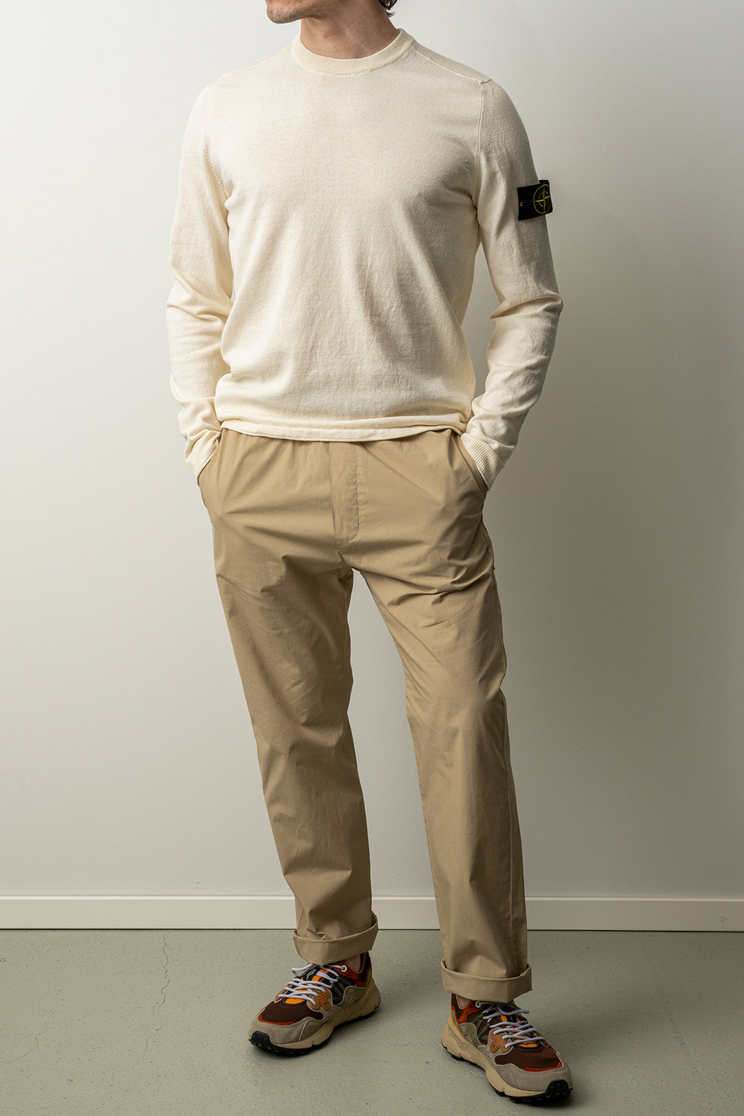 Light Raw Hand Organic Cotton Crewneck 5100062 IVORY
