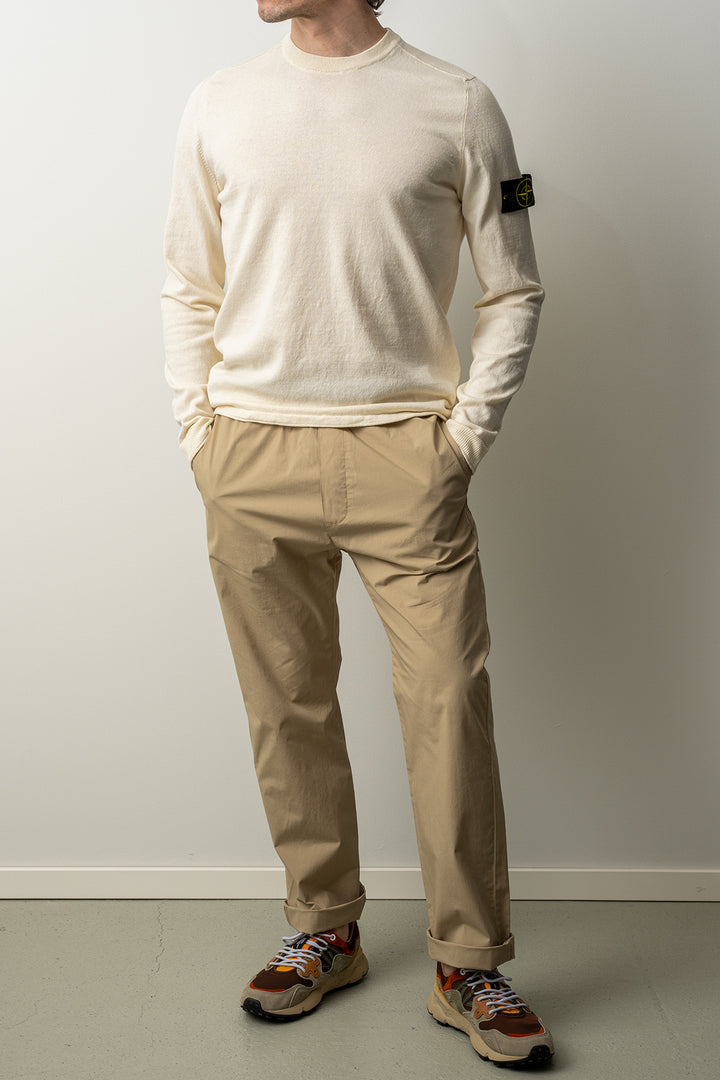 Light Raw Hand Organic Cotton Crewneck 5100062 IVORY