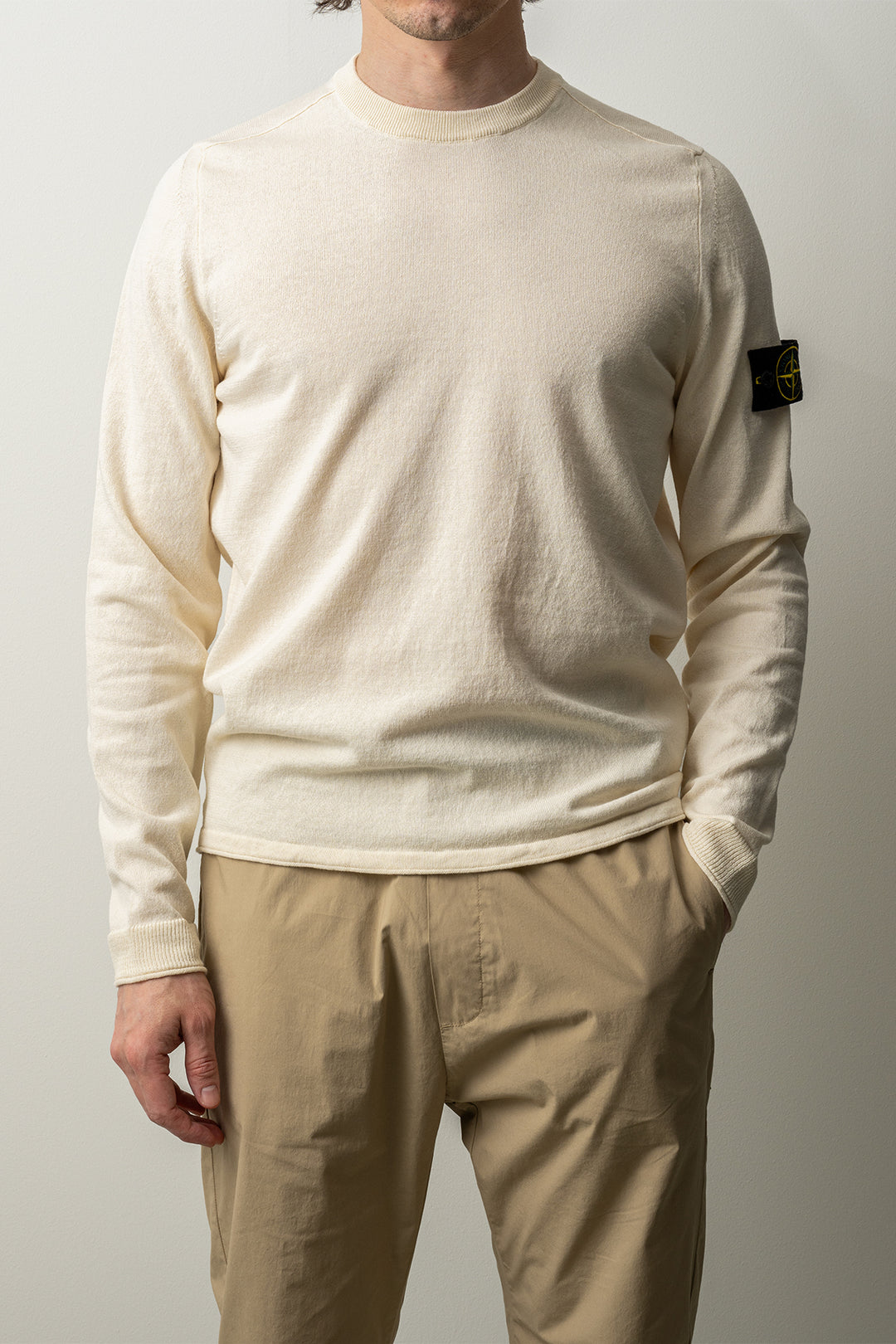 Light Raw Hand Organic Cotton Crewneck 5100062 IVORY