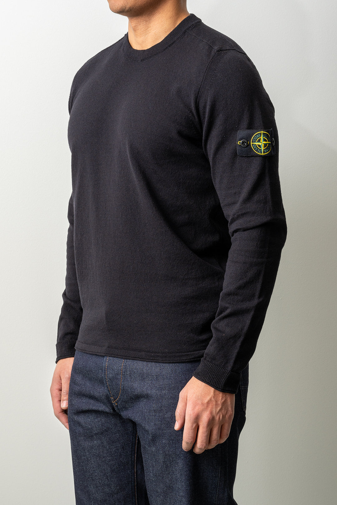 Light Raw Hand Organic Cotton Crewneck 5100062 Navy Blue
