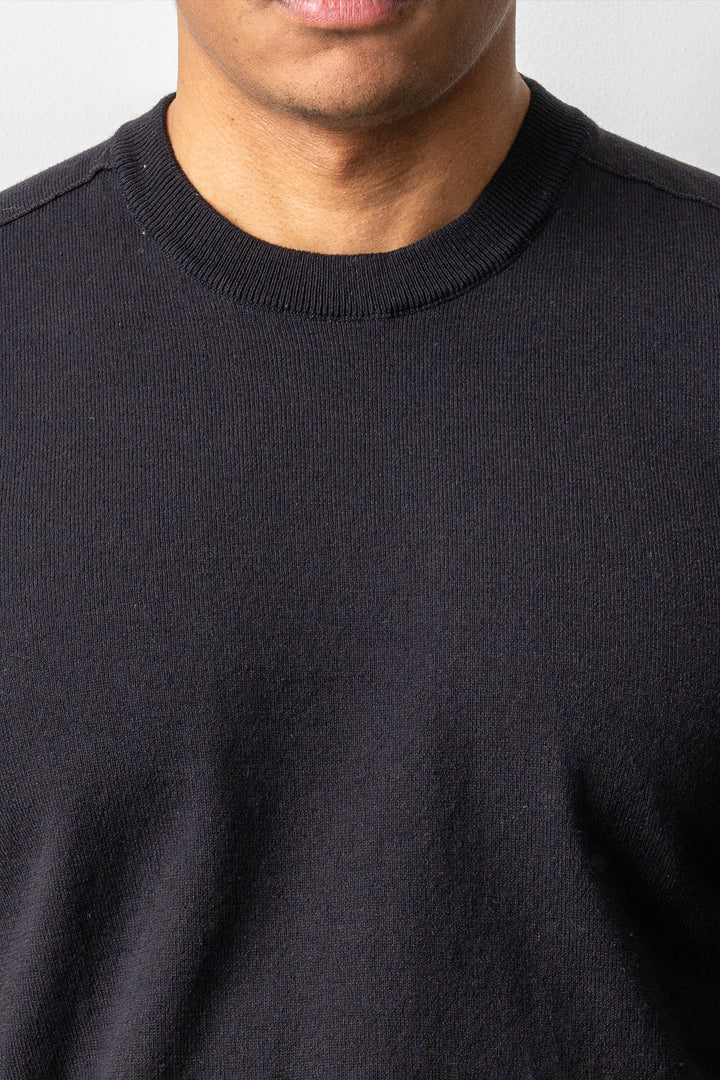 Light Raw Hand Organic Cotton Crewneck 5100062 Navy Blue