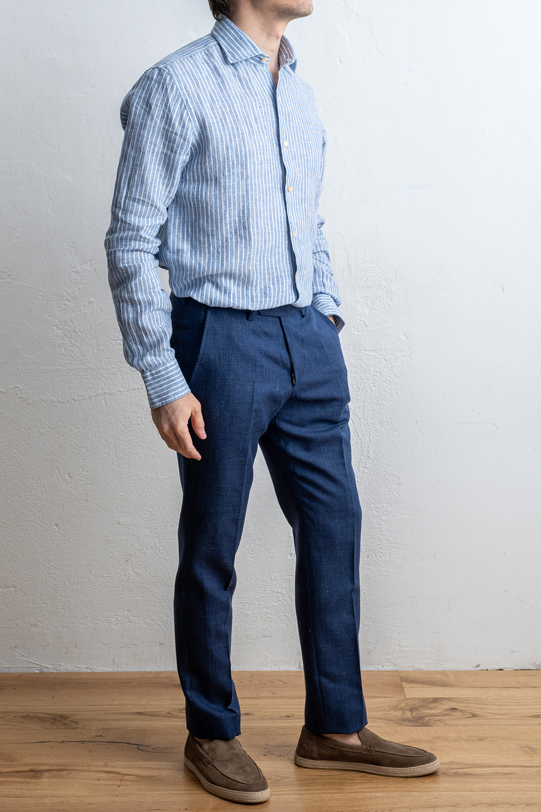 Linen Aloe Vera Shirt Blue