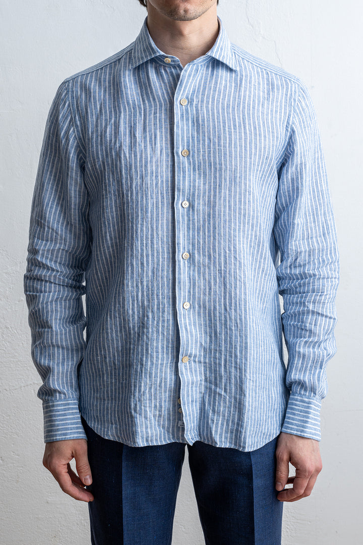 Linen Aloe Vera Shirt Blue