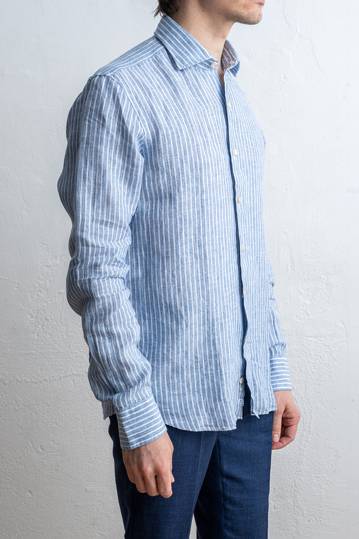 Linen Aloe Vera Shirt Blue
