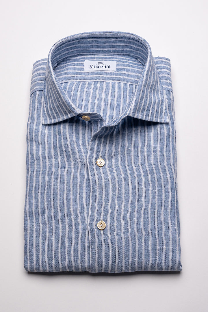 Linen Aloe Vera Shirt Blue