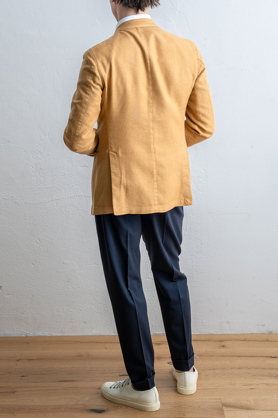 Linen Cotton Blazer Mustard