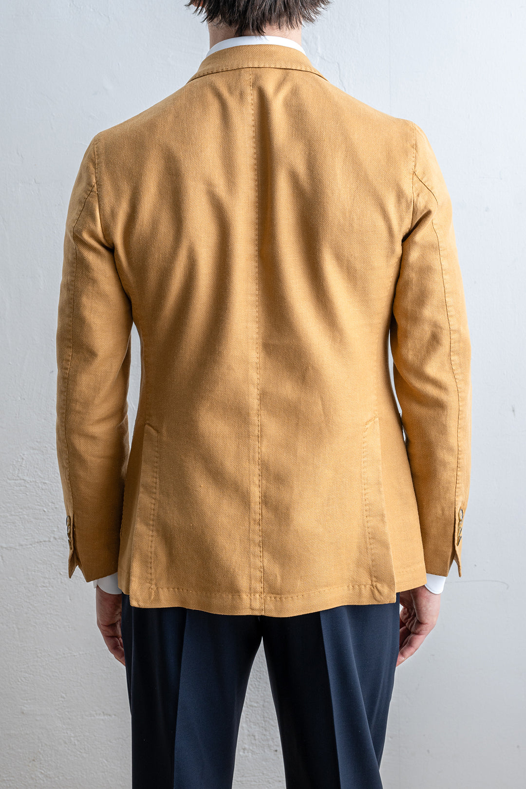 Linen Cotton Blazer Mustard