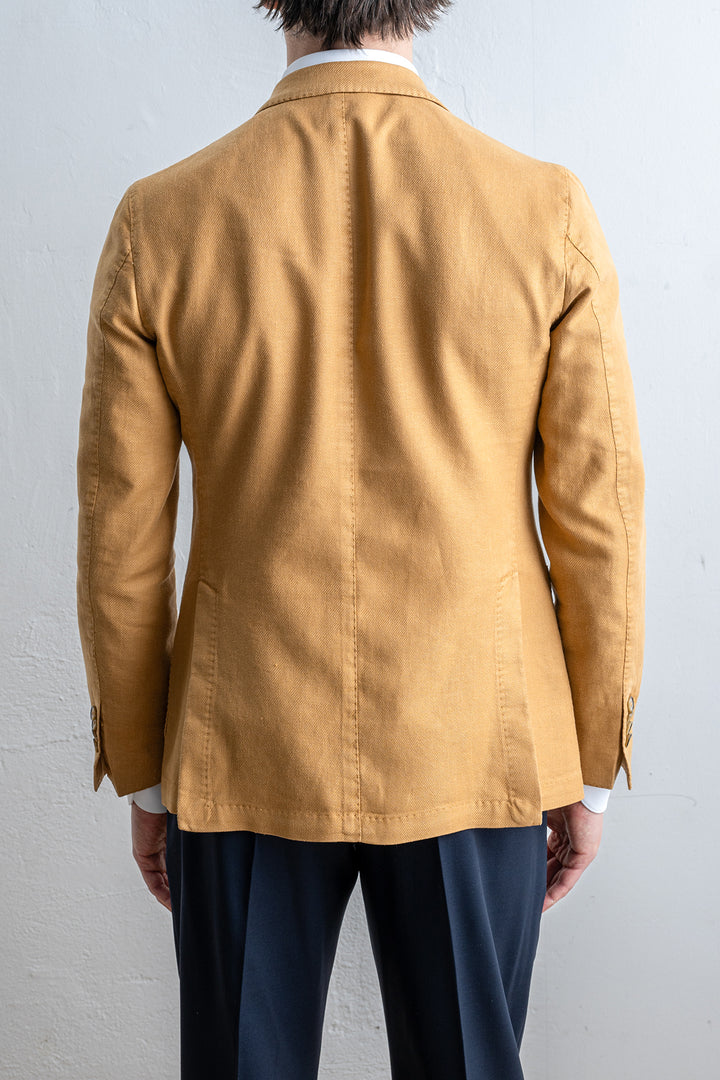 Linen Cotton Blazer Mustard