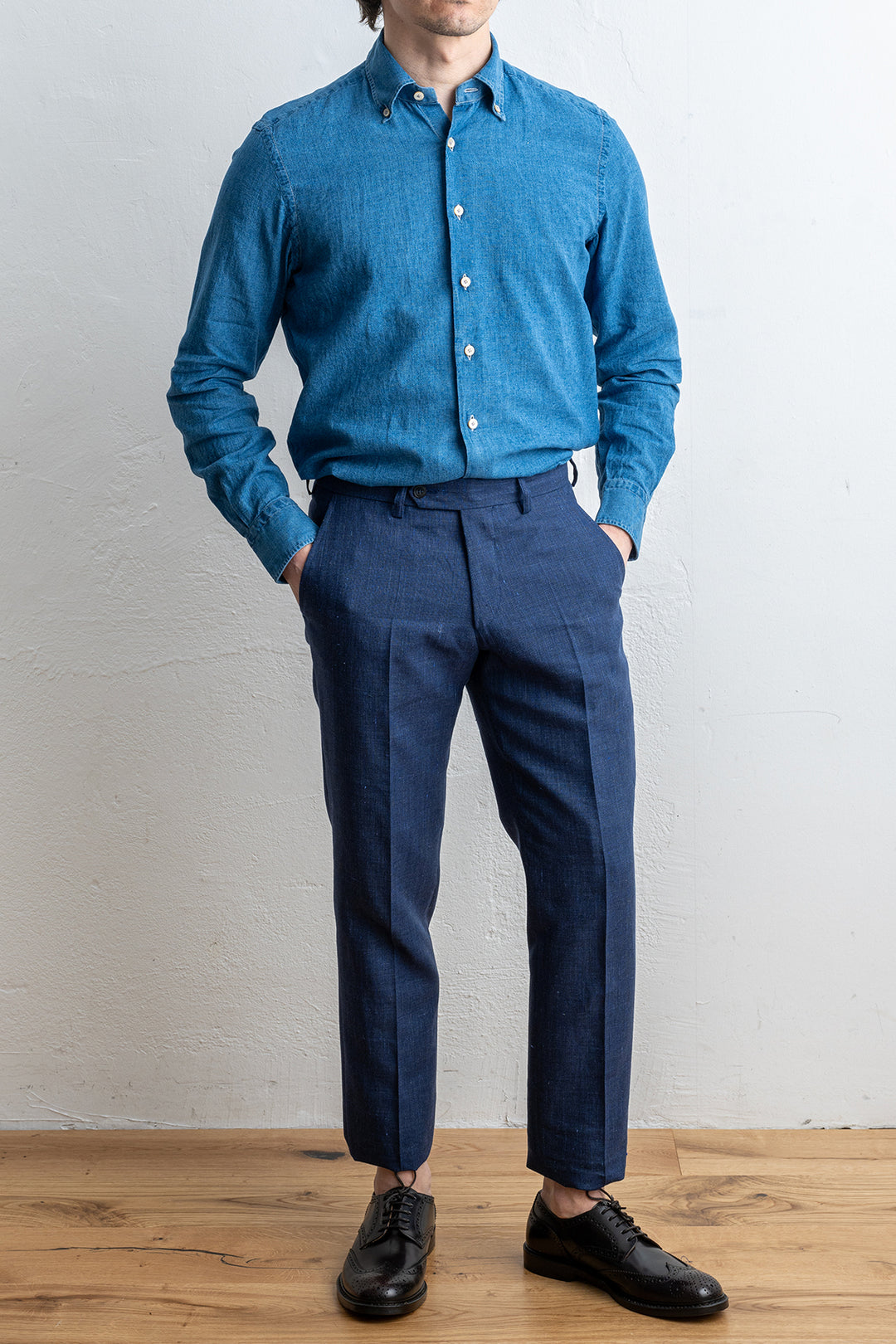 Linen Cotton Chambray Denim