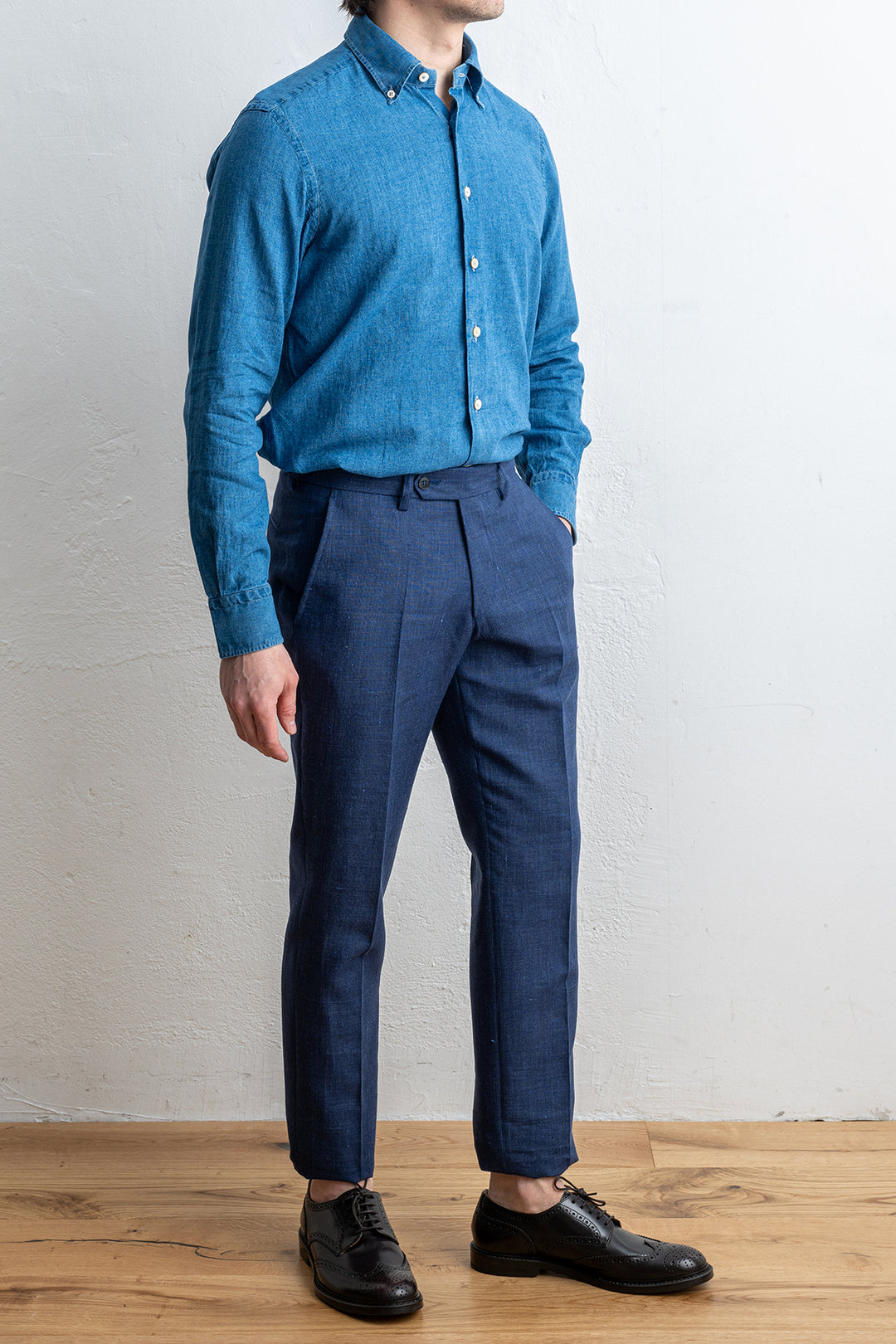 Linen Cotton Chambray Denim