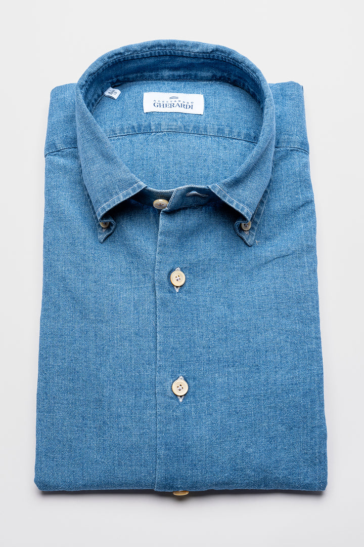 Linen Cotton Chambray Denim