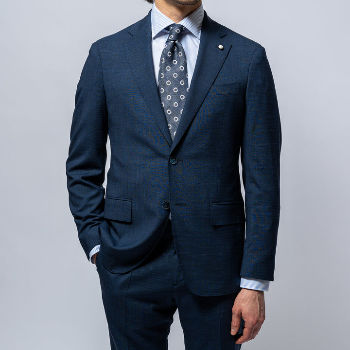 Classic One Pleated Suit NAVY