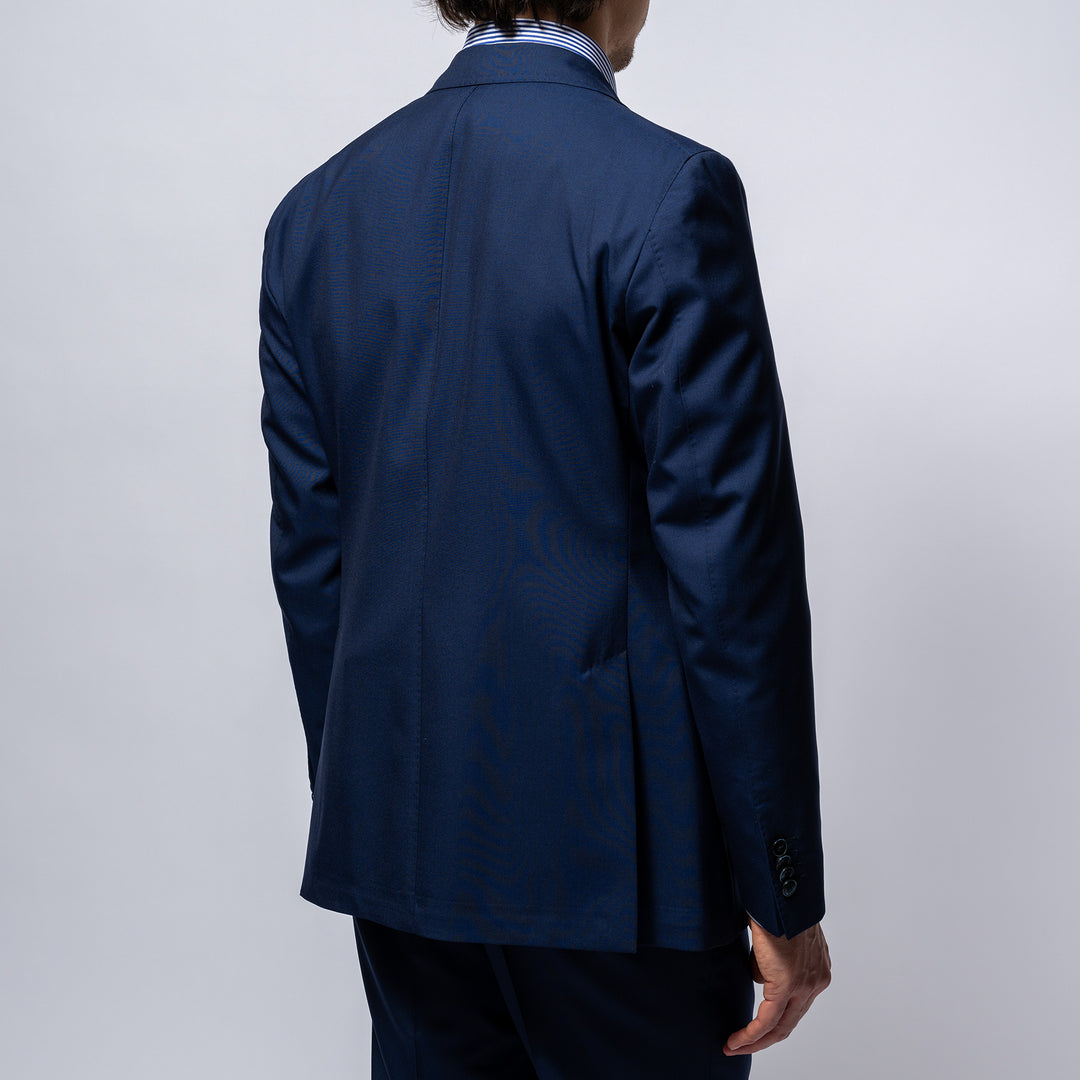 Unlined Jacket One Pleated Suit NAVY