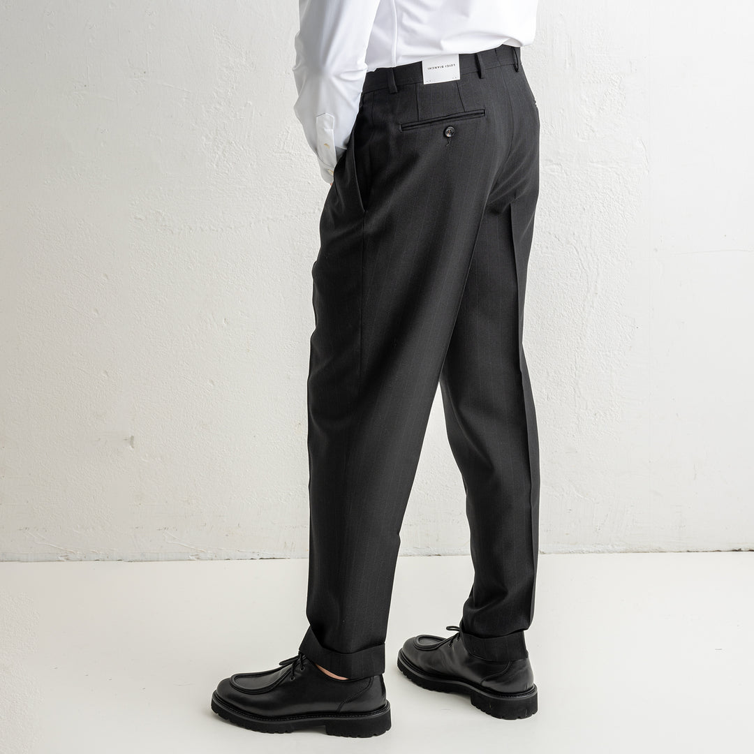 Two Pleat Trouser Black