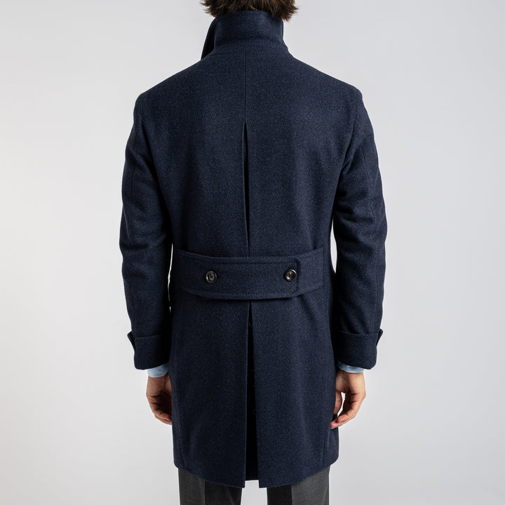 Double Breasted Overcoat Navy