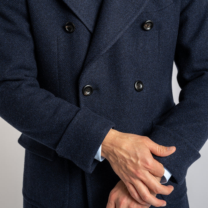 Double Breasted Overcoat Navy