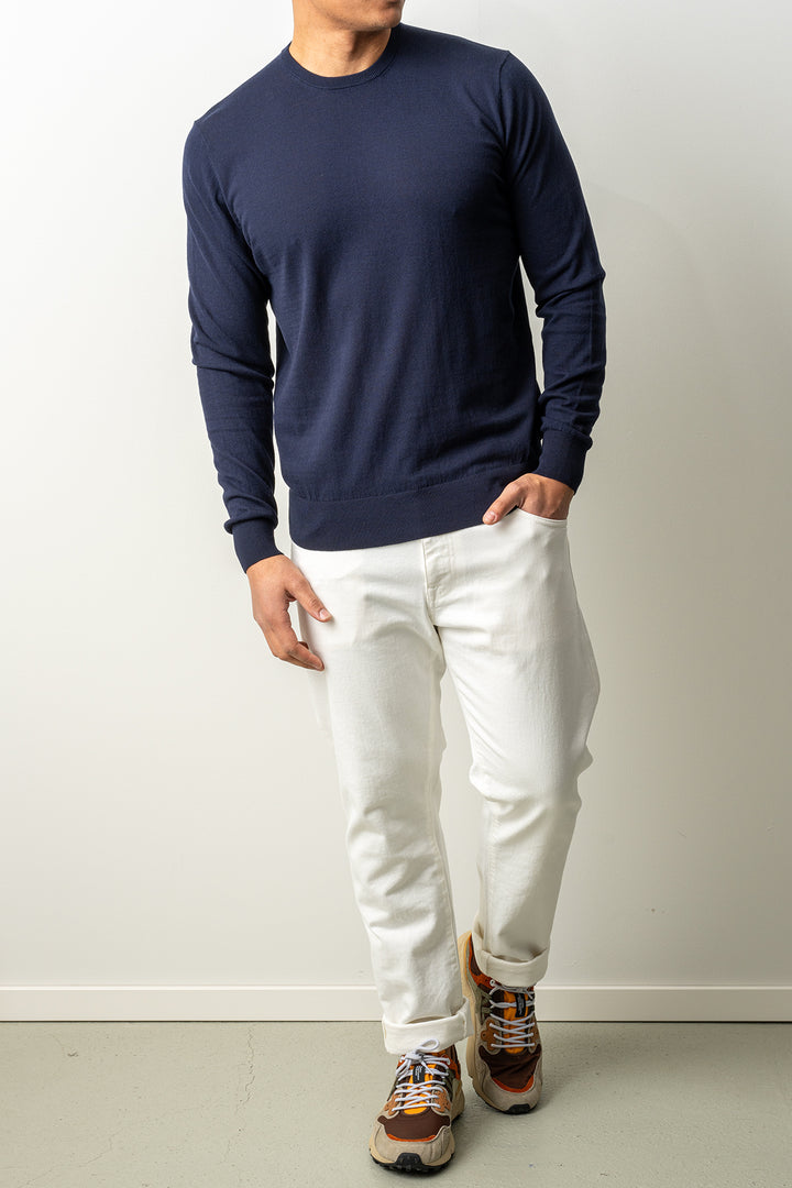 Luxury 14 Gauge Crewneck Navy