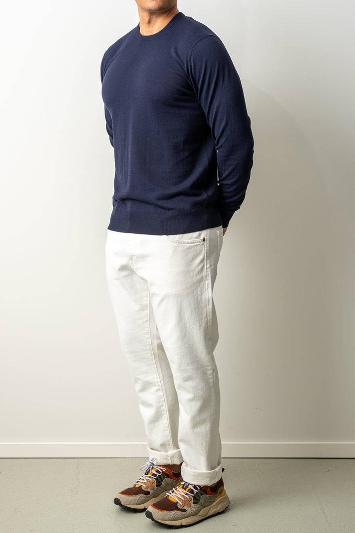 Luxury 14 Gauge Crewneck Navy