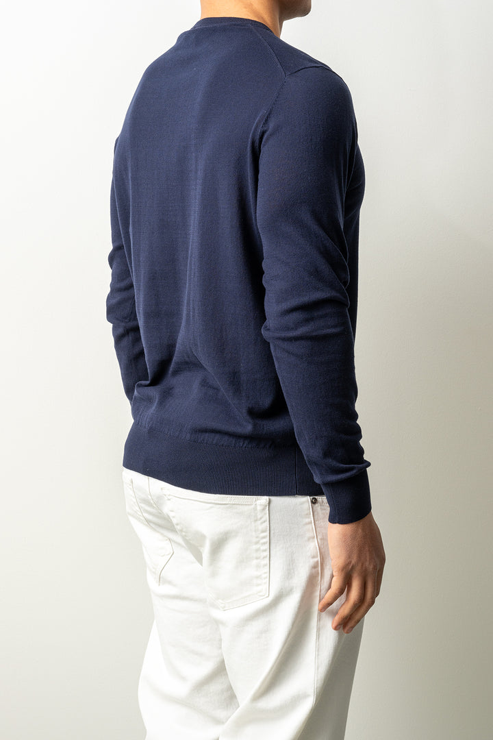 Luxury 14 Gauge Crewneck Navy