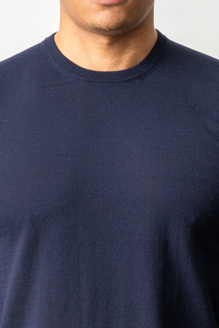 Luxury 14 Gauge Crewneck Navy