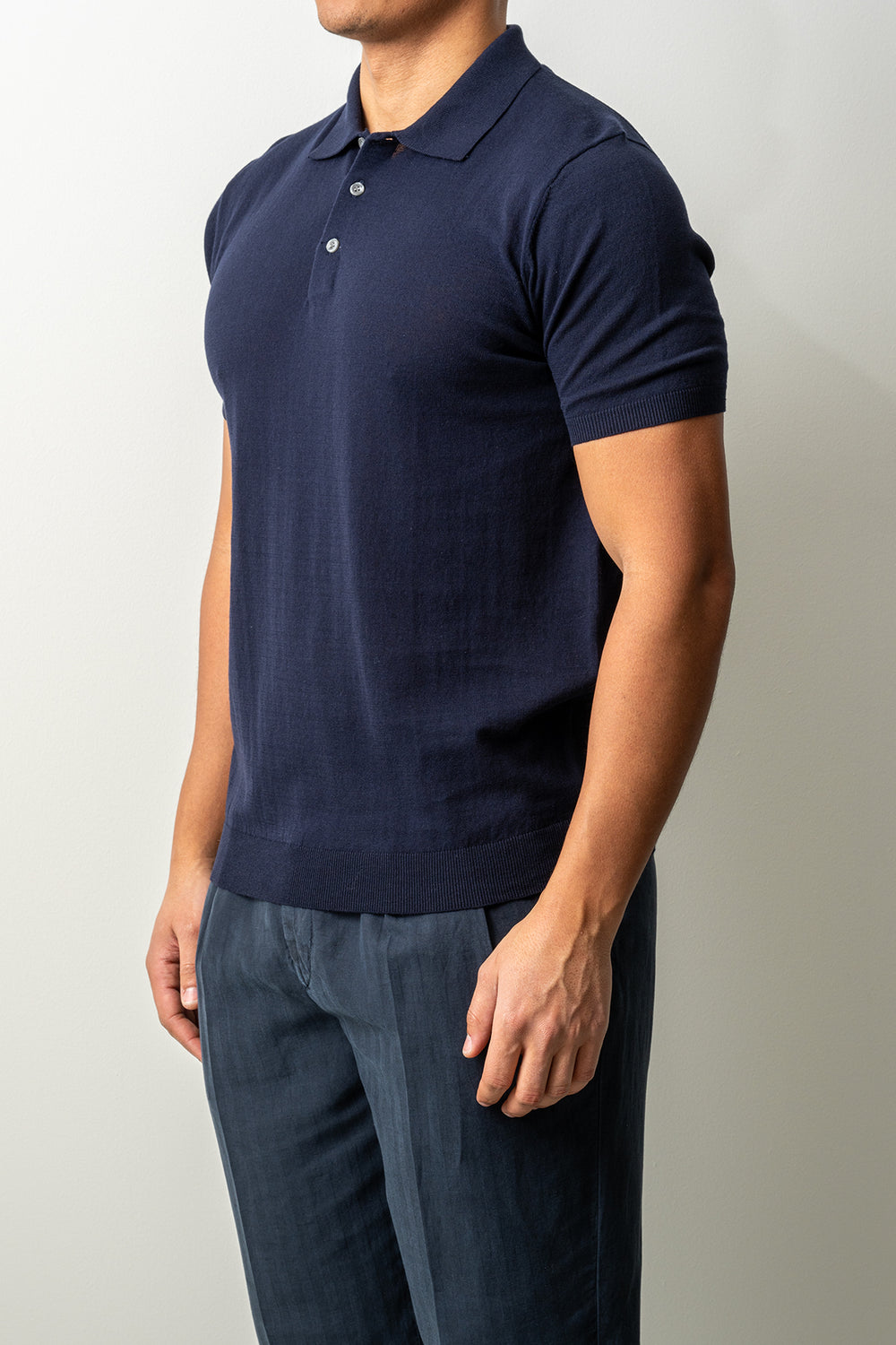 Luxury 18 Gauge SS Polo Navy