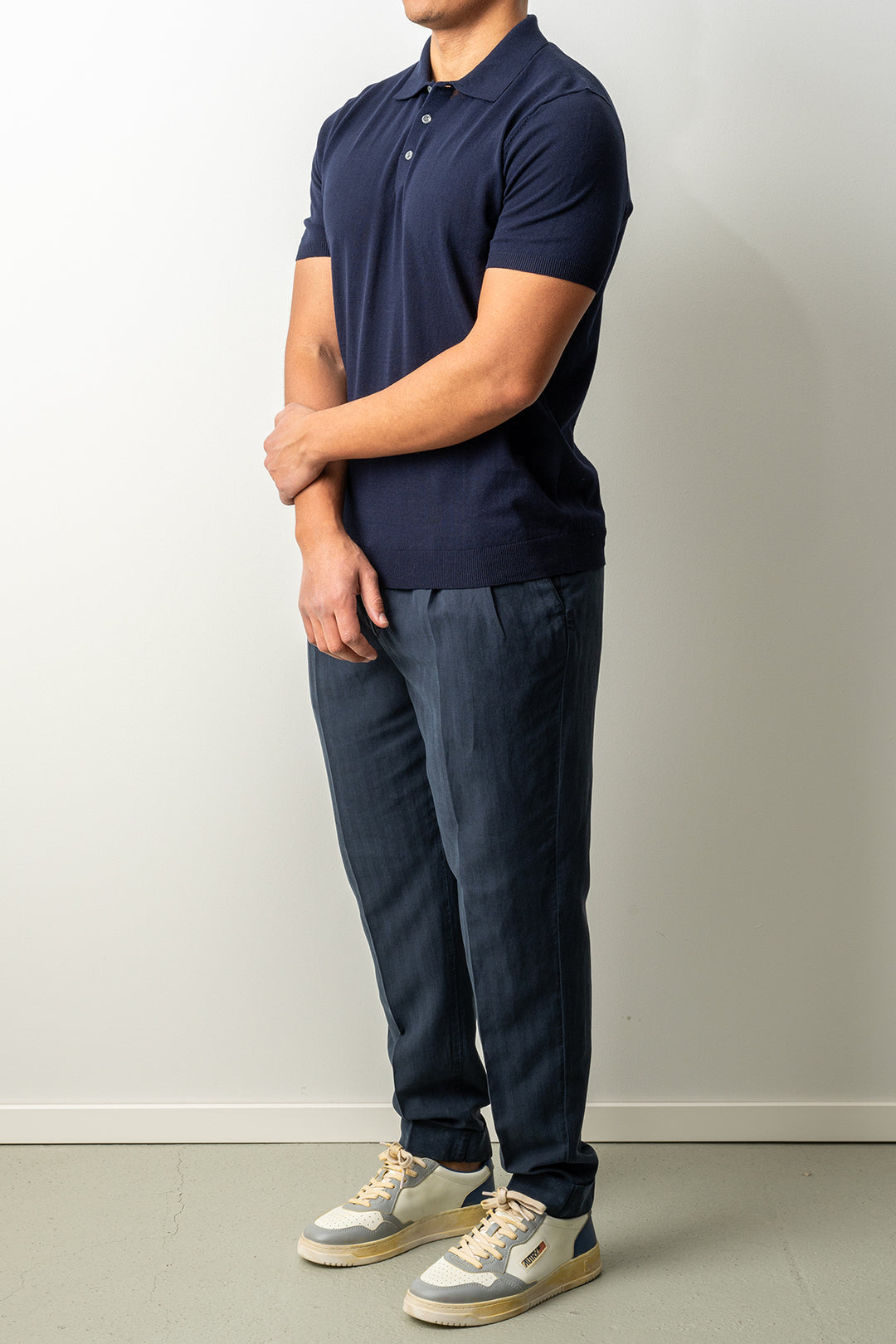 Luxury 18 Gauge SS Polo Navy