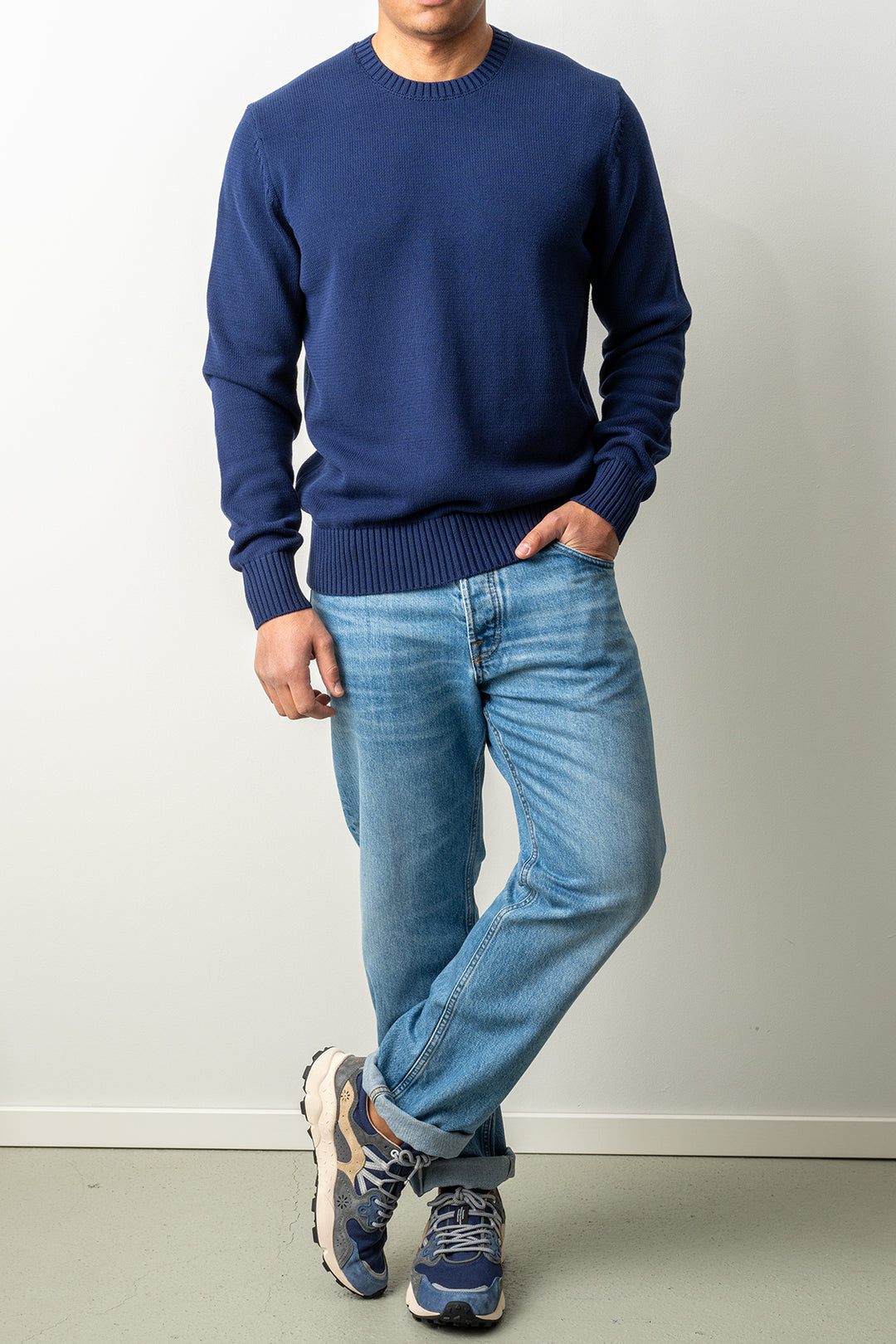 Luxury 7 Gauge Crewneck Blue