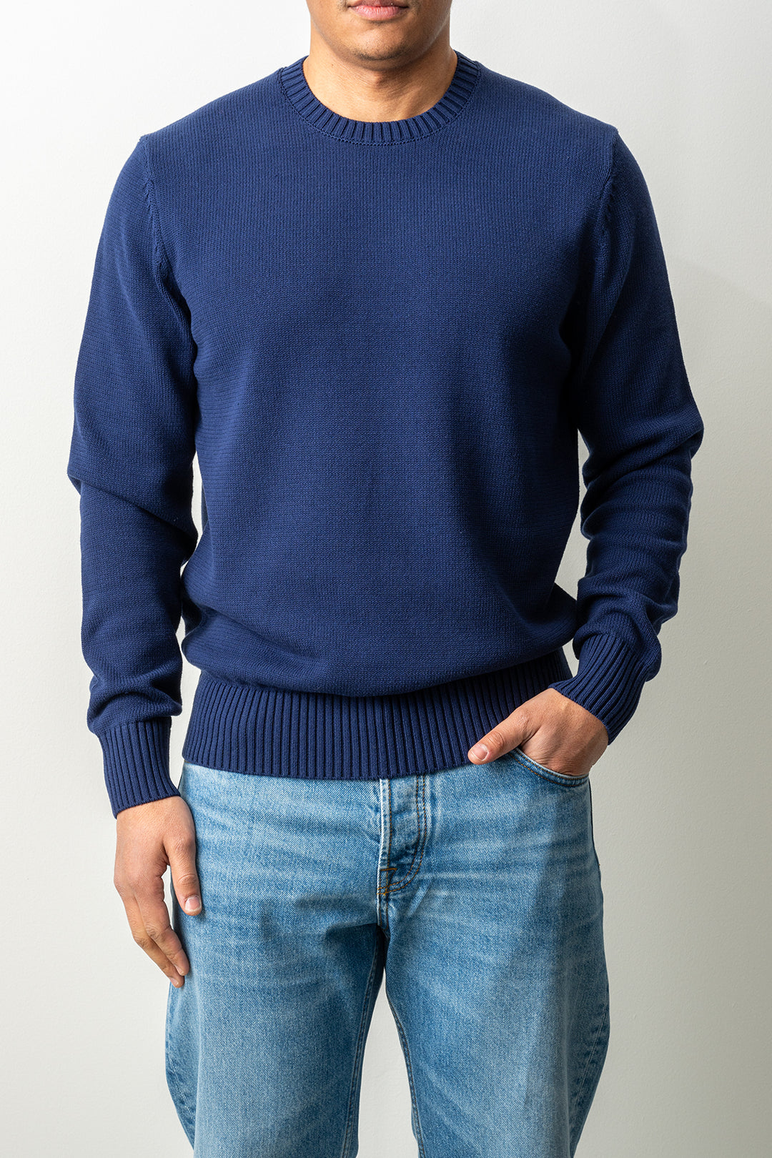 Luxury 7 Gauge Crewneck Blue