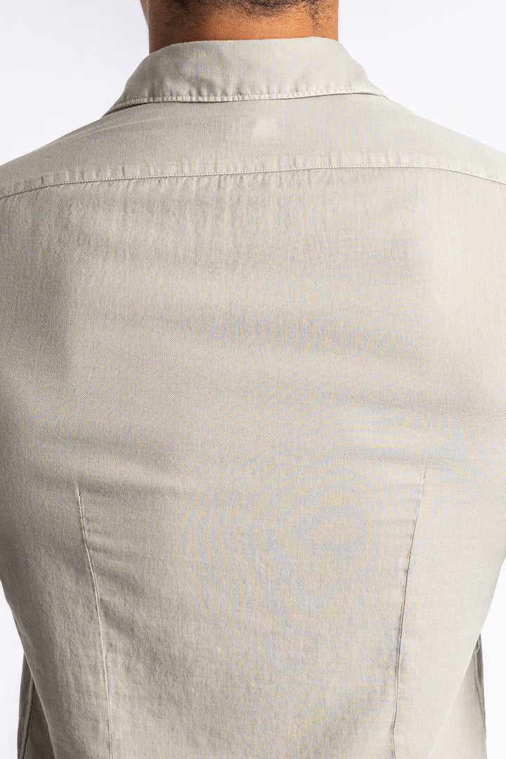 Luxury Cotton Flannel Shirt LEAD GREY