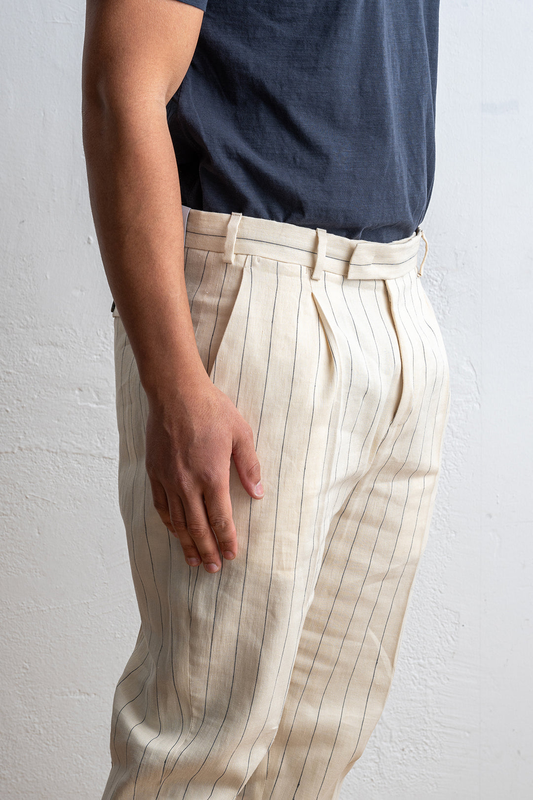 Luxury Cotton Linen Trouser CREAM