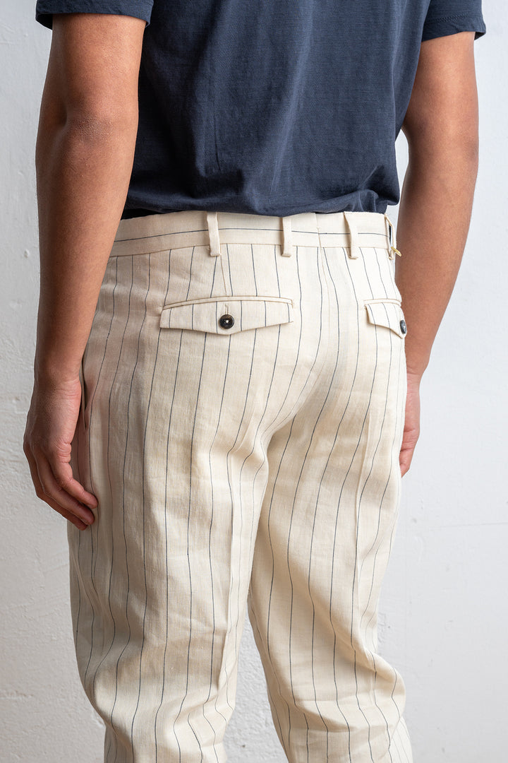 Luxury Cotton Linen Trouser CREAM