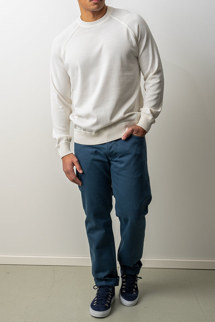 Luxury Creped Cotton Crewneck CREAM