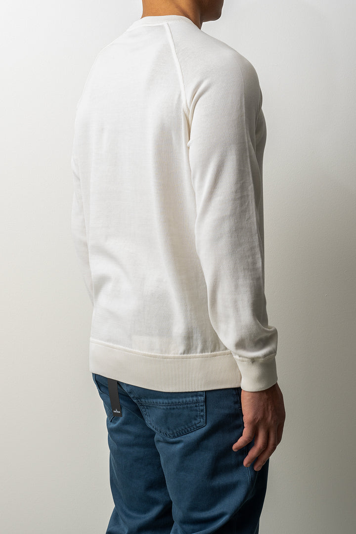 Luxury Creped Cotton Crewneck CREAM