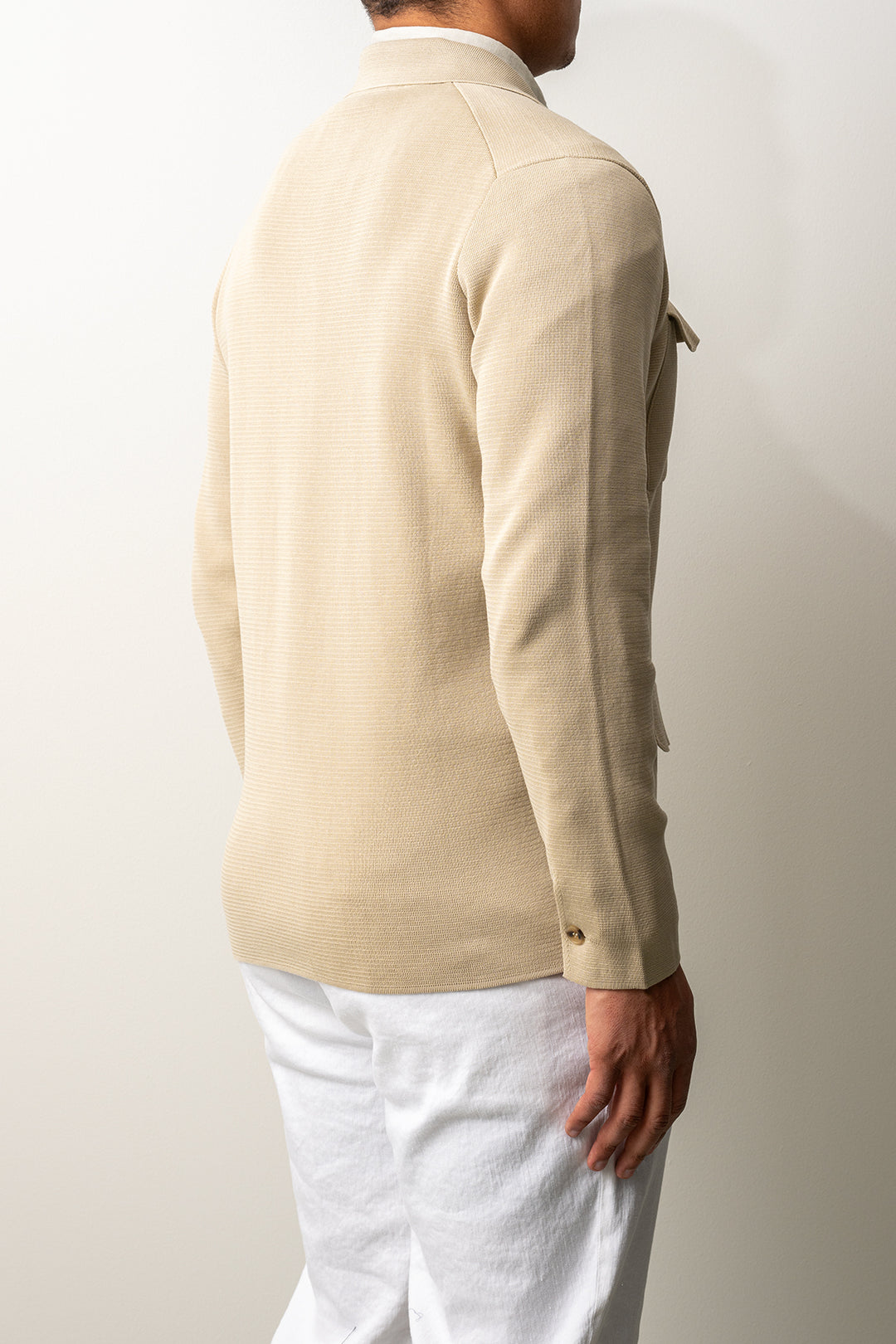 Luxury Creped Cotton Overshirt ECRU
