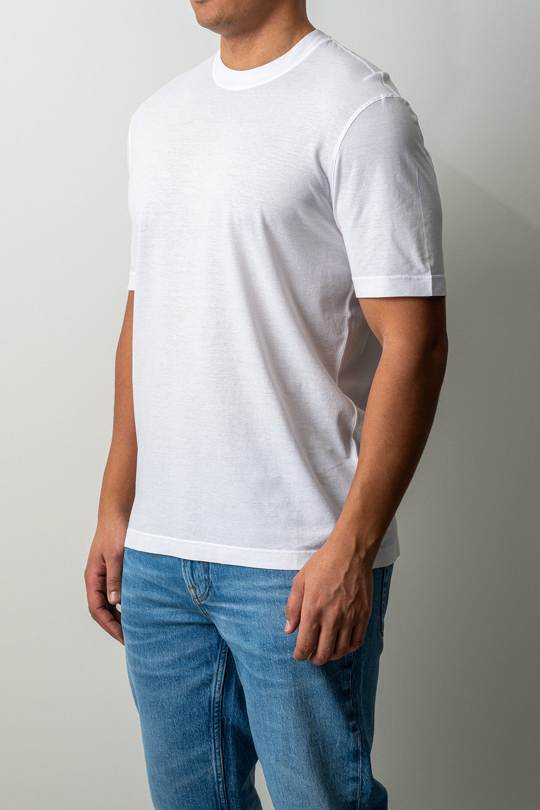 Luxury Creped Cotton T-shirt White