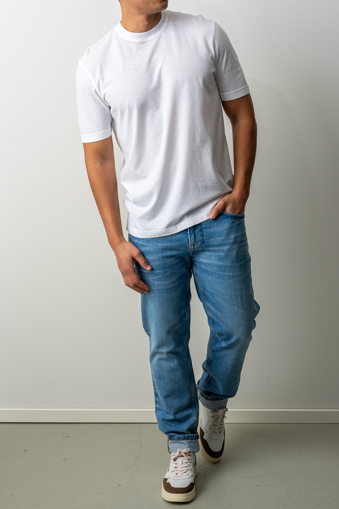 Luxury Creped Cotton T-shirt White