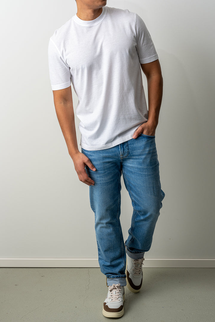 Luxury Creped Cotton T-shirt White