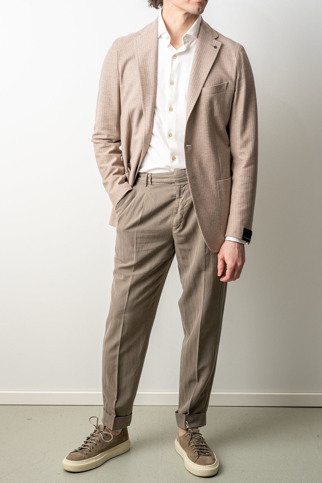 Luxury Holland Jersey Blazer Beige