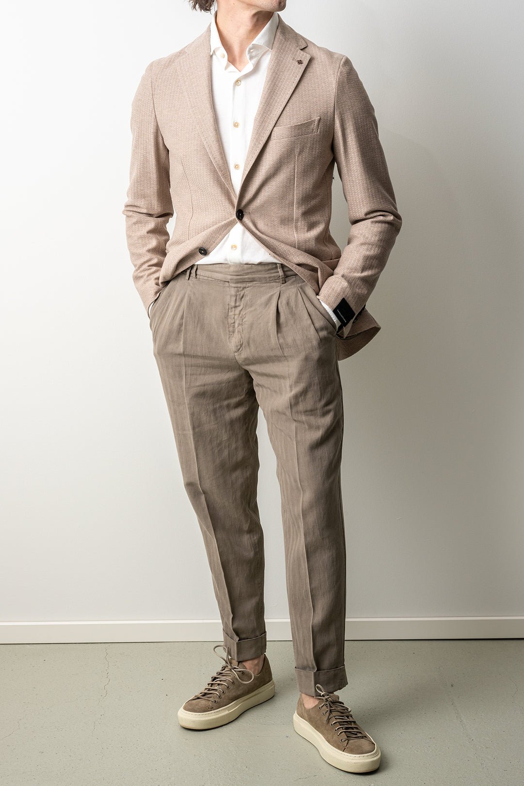 Luxury Holland Jersey Blazer Beige