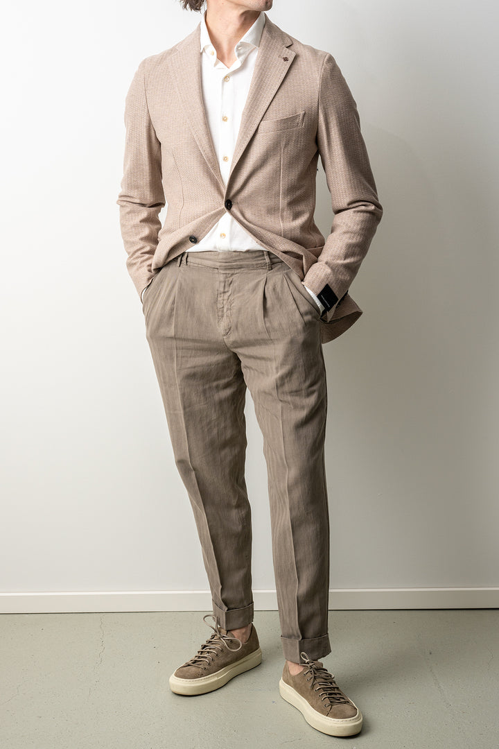 Luxury Holland Jersey Blazer Beige