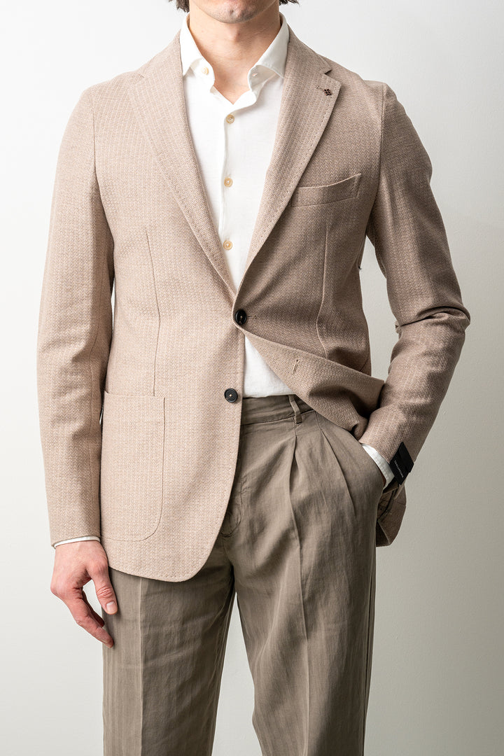 Luxury Holland Jersey Blazer Beige