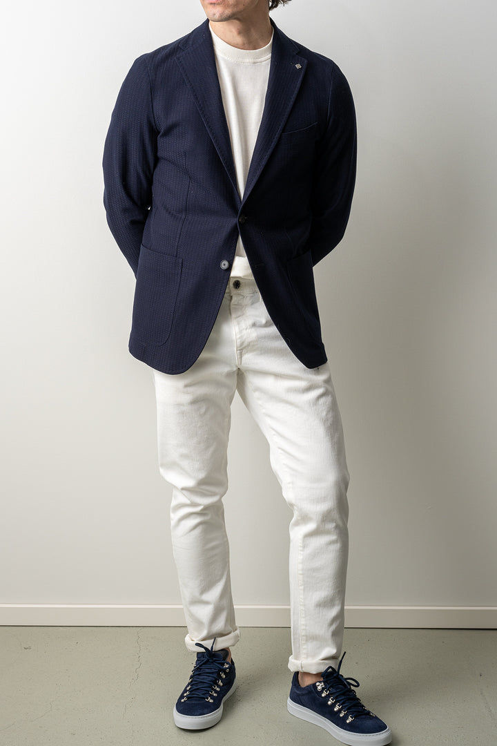 Luxury Holland Jersey Blazer Navy