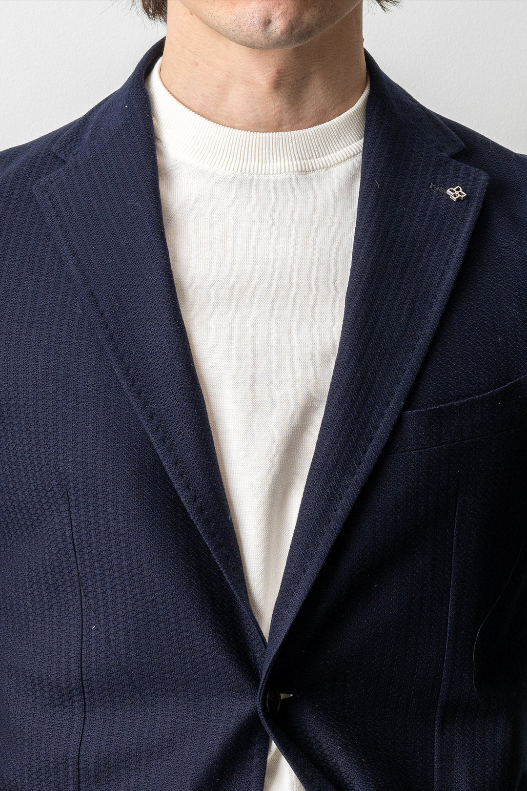 Luxury Holland Jersey Blazer Navy